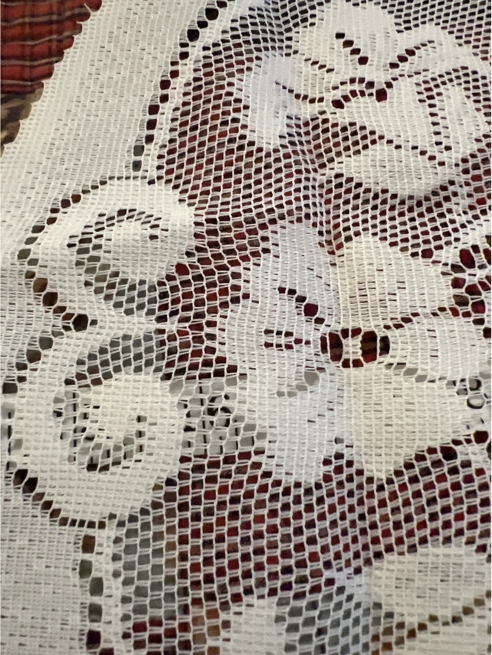 Set of 2 Vintage White Crochet Lace Round Doilies